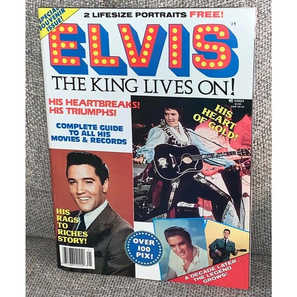 Elvis ~ The King Lives On! Special Souvenir Issue (1987) w/ Posters - Picture 1 of 8